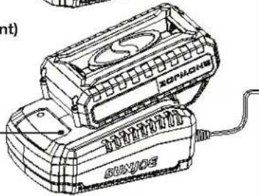 Snow Joe 24VSS11CT - Comment charger la batterie - 1