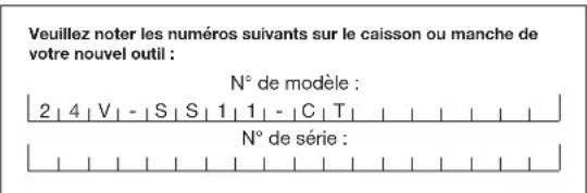 Snow Joe 24VSS11CT - Numéros de modèle et déséries - 1