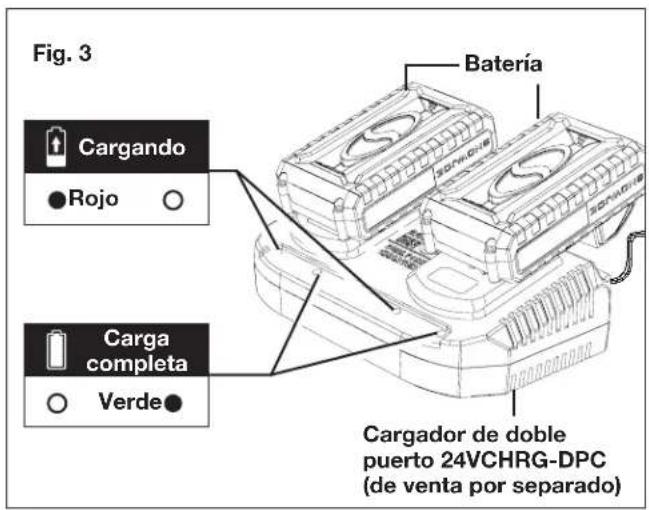 Snow Joe 24VSS10CT - Carga de la batería - 3