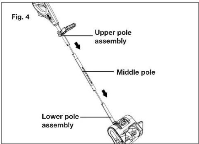 Snow Joe 24VSS10CT - Connecting the Poles - 1