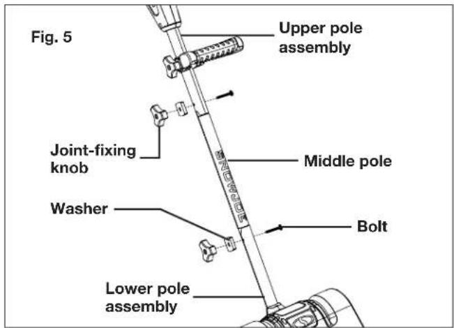 Snow Joe 24VSS10CT - Connecting the Poles - 2