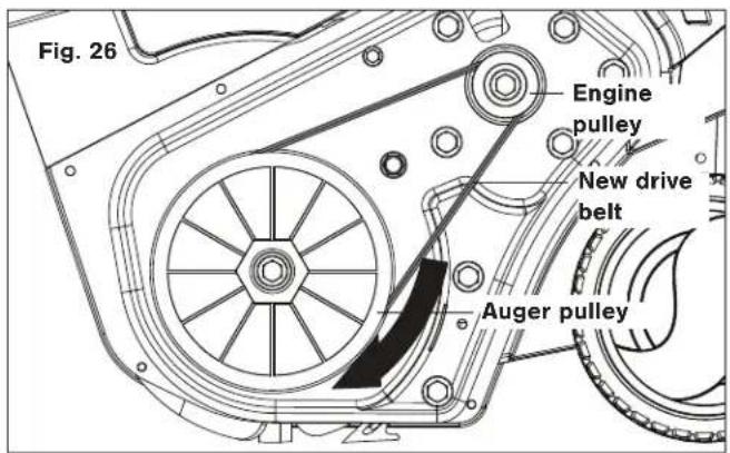 Snow Joe 24VX4SB21CT - Replacing Auger Belt - 3