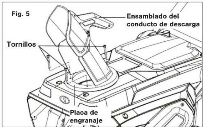 Snow Joe 24VX4SB21CT - Ensamblado del conducto de descarga - 2
