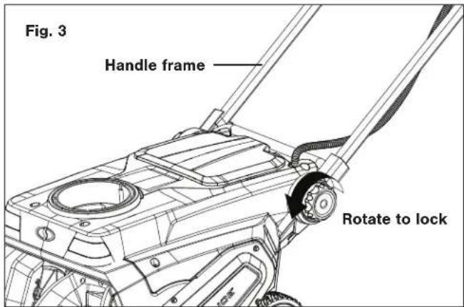 Snow Joe 24VX4SB21CT - Adjusting the Handle Frame - 3