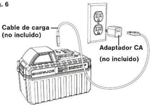 Snow Joe 24VX4SB21CT - Puertos de carga USB - 1