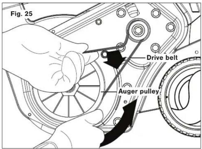 Snow Joe 24VX4SB21CT - Replacing Auger Belt - 2