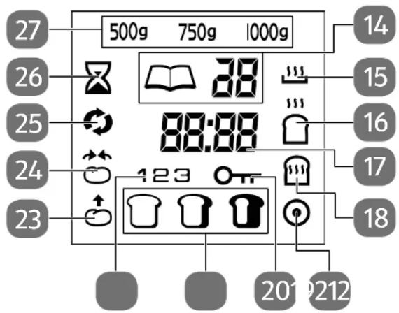 27 500g 750g 1000g 14 26 38 15 25 88:88 16 24 123 17 23 18 201 212