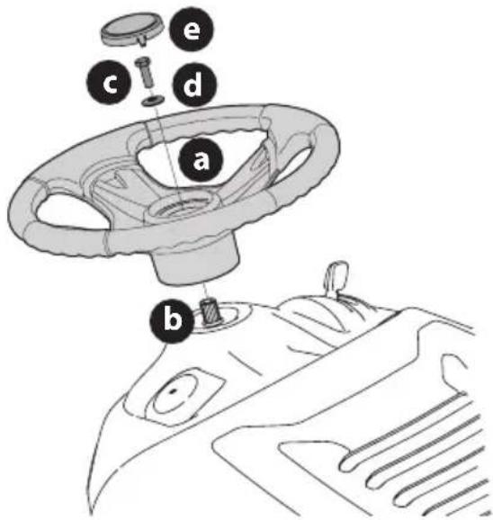 TROY-BILT Bronco 46B - INSTALACIÓN DEL VOLANTE (SI CORRESPONDE) - 1