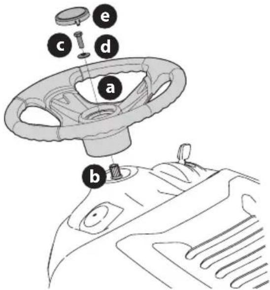 TROY-BILT Bronco 42I - INSTALLING THE STEERING WHEEL (IF NECESSARY) - 1