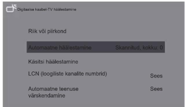 PANASONIC TX75LX700E - Kanalite häälestamine (ANALOG- ja KAABEL-TV) - 2