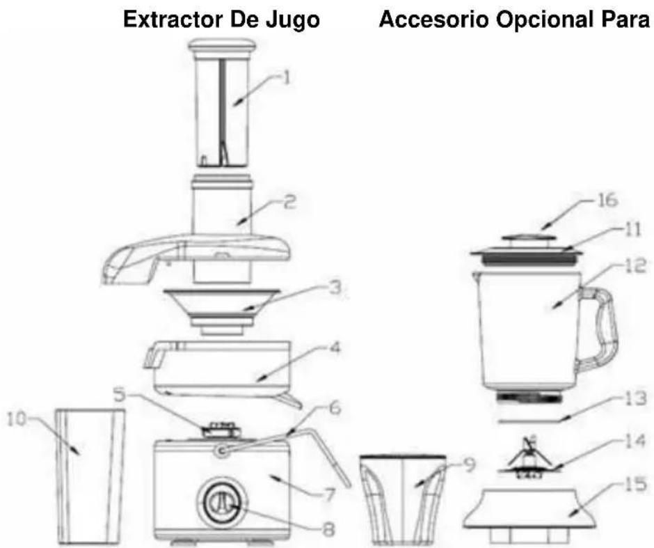 WestBend 7000CF - ENSAMBLADURA DE SU EXTRACTOR DE JUGO - 1