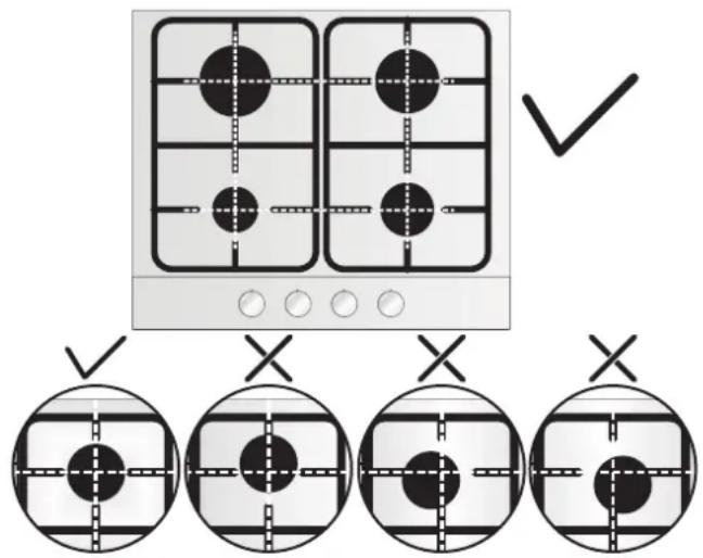 CANDY CHG6BFB4WB - USE OF HOB - USER INSTRUCTIONS - 1