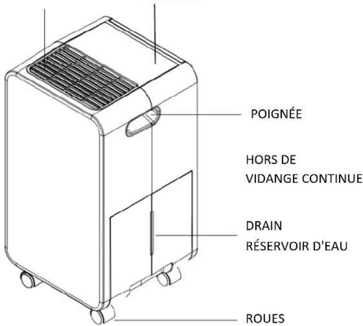 Orbegozo DH 1041 - Description des PIECES - 1