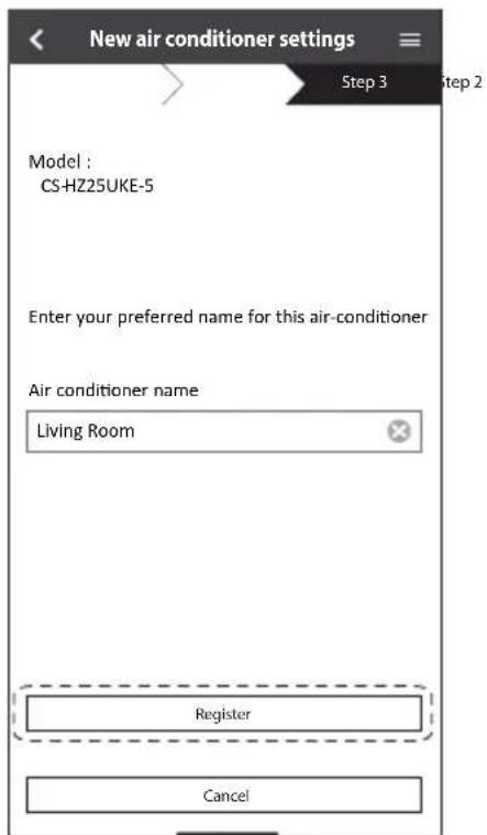 PANASONIC CSZ35XKEW - Registrierung abgeschlossen - 1