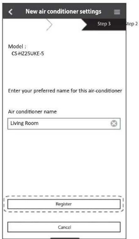 PANASONIC CSZ35XKEW - Registration completed - 1