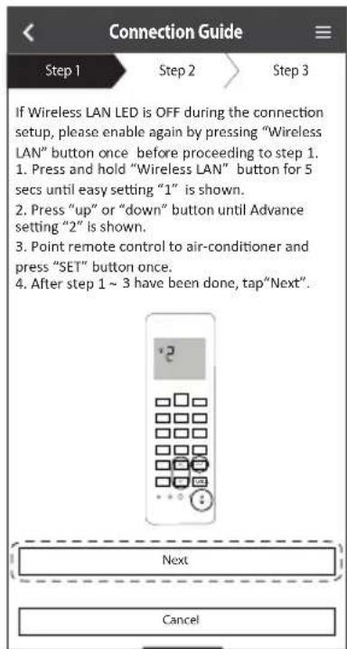 PANASONIC CSZ35XKEW - Connection network using AP mode (method 2) - 1