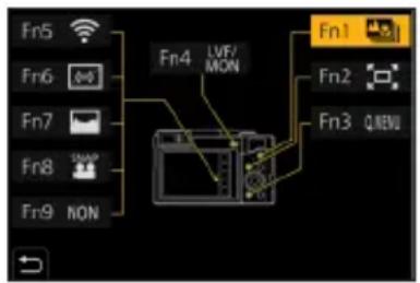 PANASONIC Lumix DCTZ96D - Appuyez sur ▲ Pour sélectionner la touche de fonction à laquelle vous souhaitez attribuer une fonction, puis appuyez sur [MENU/SET]. - 1