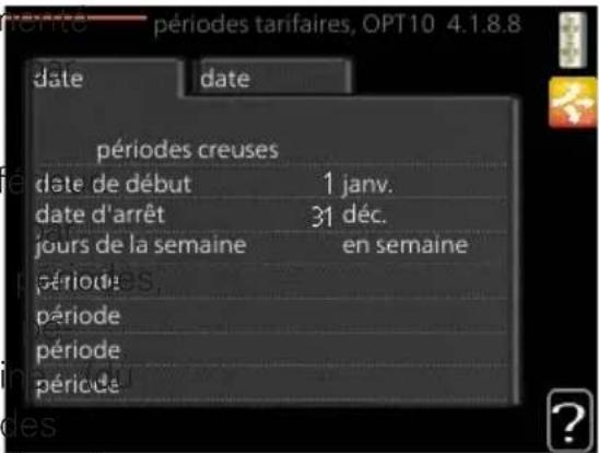 Nibe F125512 - Periodes tarifaires, OPT10 - 1