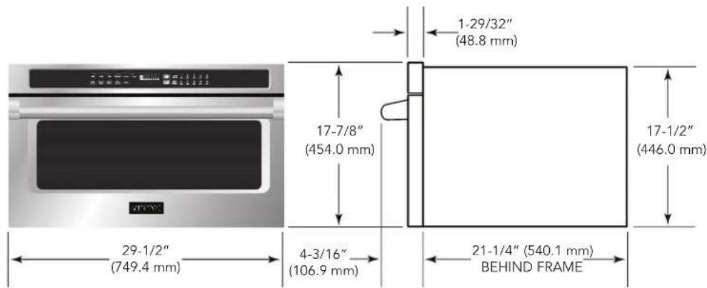 VIKING VMDD5306SS - Oven Measurements - 1