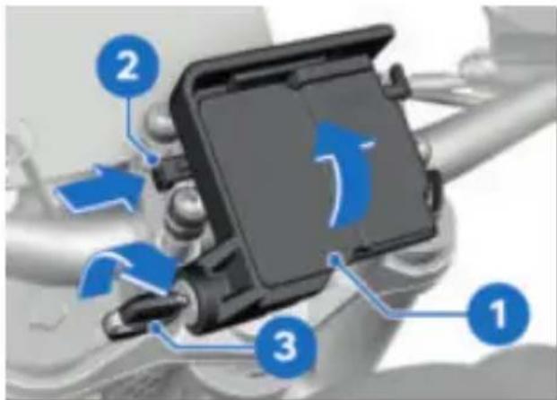 BMW R 1250 R (2022) - Poussière et saleté sur les contacts du mount cradle - 2