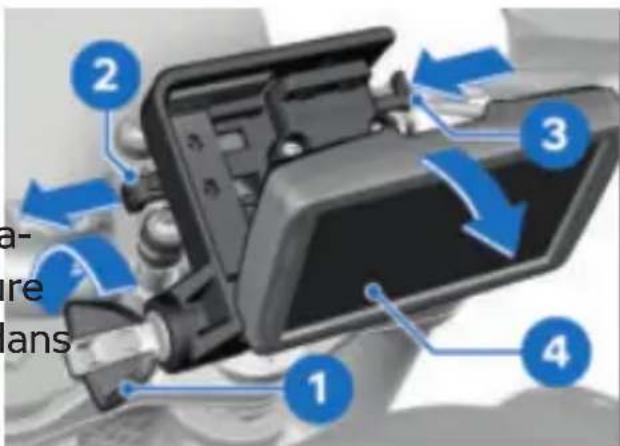 BMW R 1250 R (2022) - Poussière et saleté sur les contacts du mount cradle - 1