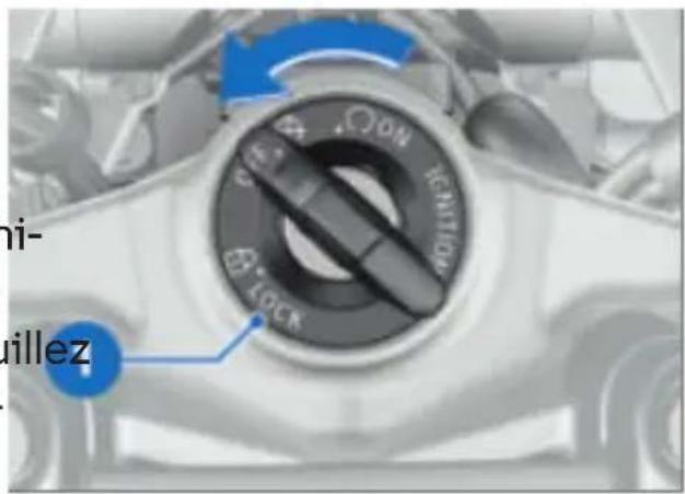 BMW R 1250 R (2022) - Bloquer l'antivol de direction - 1