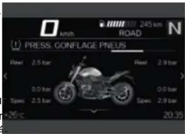 BMW R 1250 R (2022) - Pression de gonflage des pneus - 1