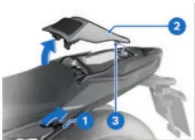 BMW R 1250 R (2022) - Déposer la coque de selle passager - 1