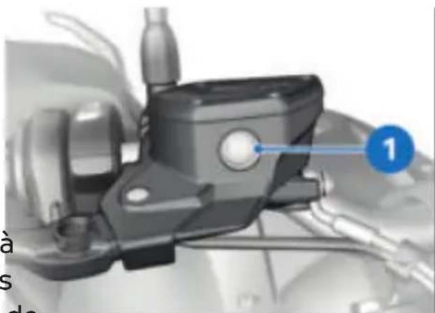 BMW R 1250 R (2022) - Quantité de liquide de frein insuffisante ou liquide de frein contaminé dans le réservoir de liquide de frein - 1