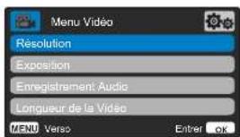 NEXT BASE 320XR - Options du menu vidéo (cont) - 1