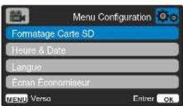 NEXT BASE 320XR - Options du menu configuration - 1