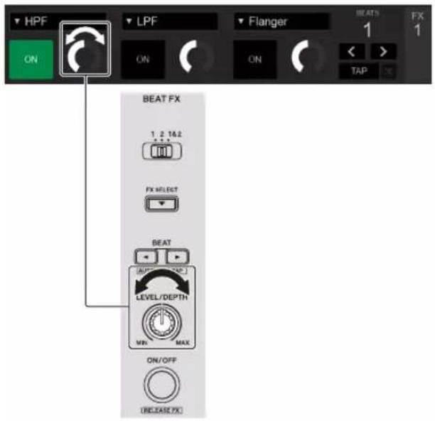 PIONEER DDJFLX4 - ◆ Utilisation d'un effet - 1