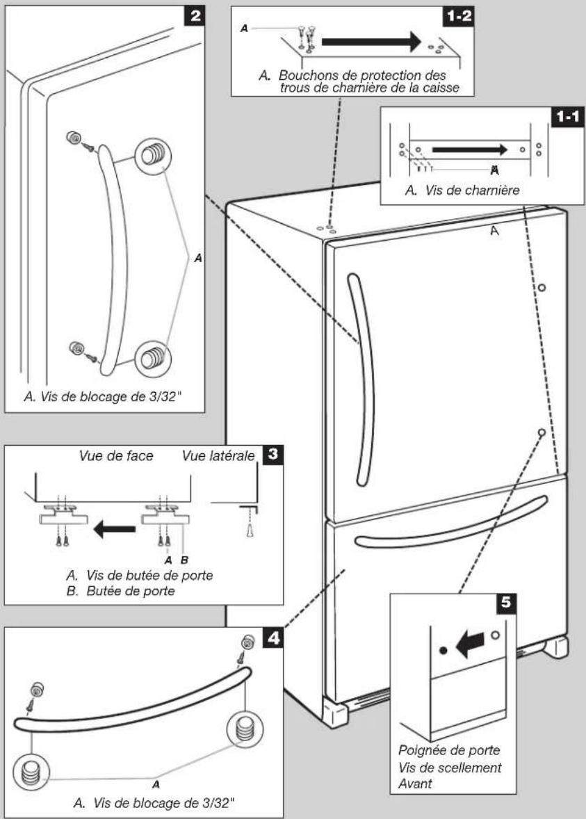 KITCHENAID KRBX109EBL - Dépose et réinstallation de la porte - 1
