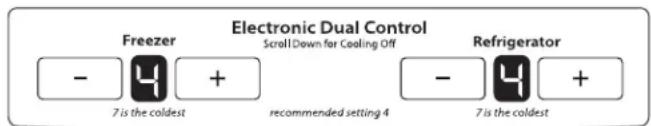 KITCHENAID KRBX109EBL - Recommended Setting "4" - 1