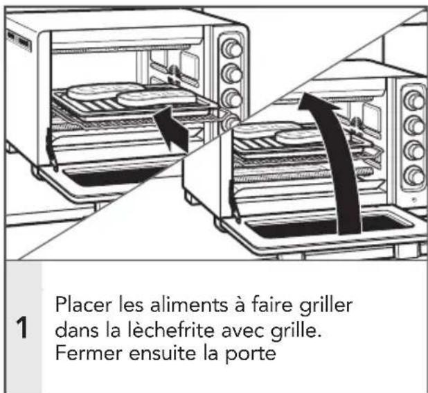 KITCHENAID KCO253BM - Positions de grille recommandées : haut - 1