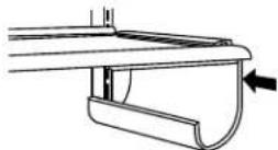 KITCHENAID KBFN406EPA - Para quitar y volver a colocar el portabotellas: - 1