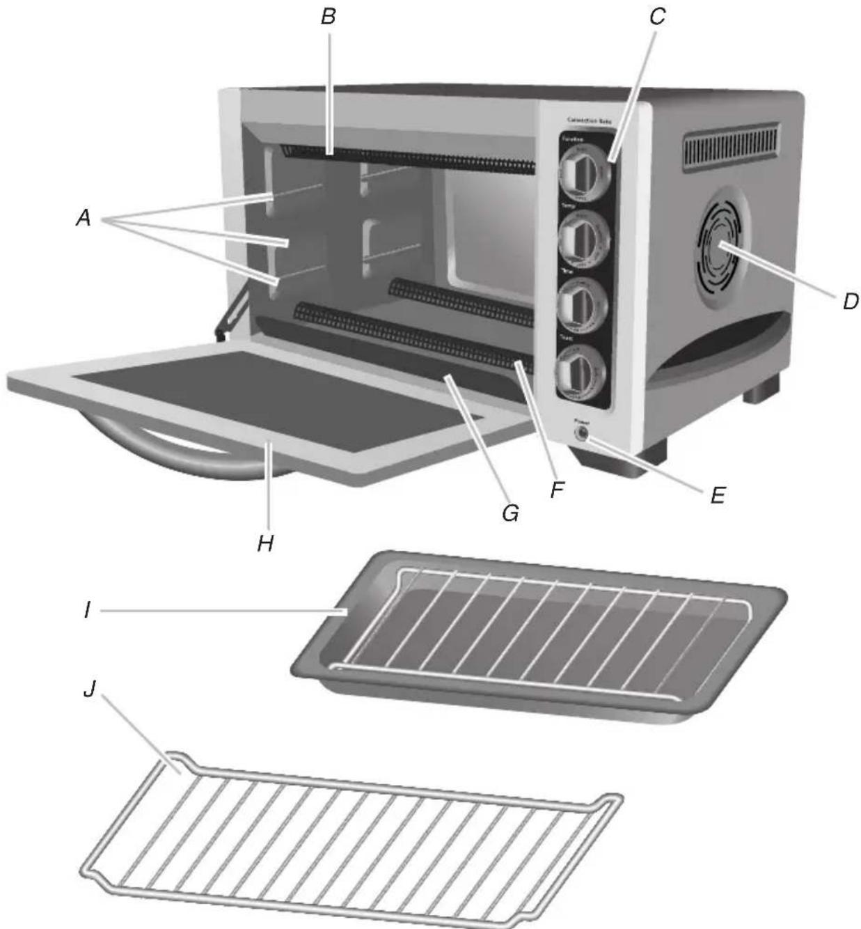 KITCHENAID KCO223QG - Characteristicas del modelo KCO223 con horrado por convec tion de 12" (30,2 cm) - 1
