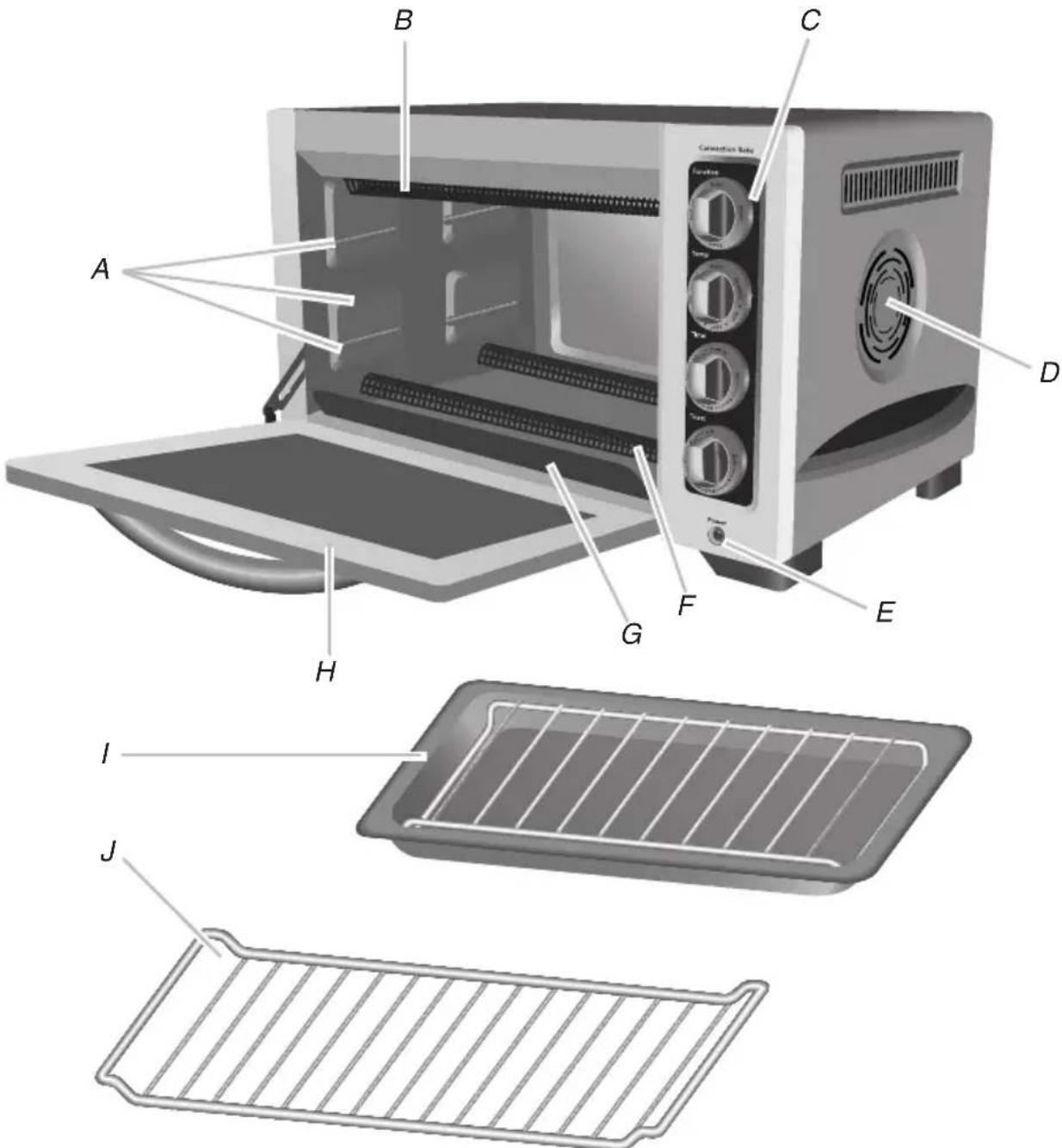 KITCHENAID KCO223QG - Caractéristiques du KCO223 avec cuisson par convection de 12^ (30,2 cm) - 1