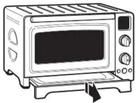KITCHENAID KCO275OB - Removing and cleaning the crumb tray - 1