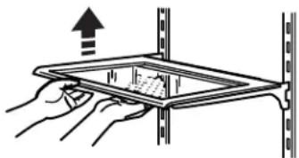 KITCHENAID KBBR306EPA - Pour retarder et replacer une tablette/un cadre : - 1