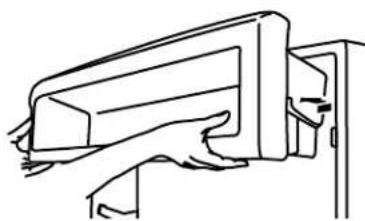 KITCHENAID KBBR306EPA - Para qitar y volver a colocar el compartmento de uso general: - 1