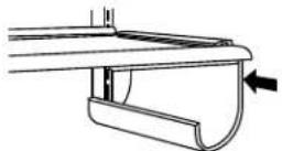 KITCHENAID KBBR306EPA - Para quitar y volver a colocar el portobotellas: - 1