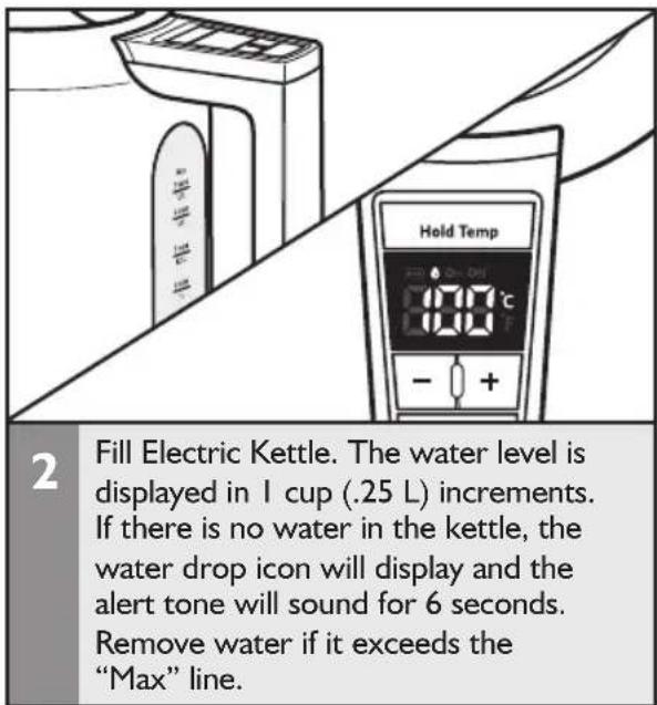 KITCHENAID KEK1722QG - Remplissage de la bouilloire électrique avec de l'eau - 2