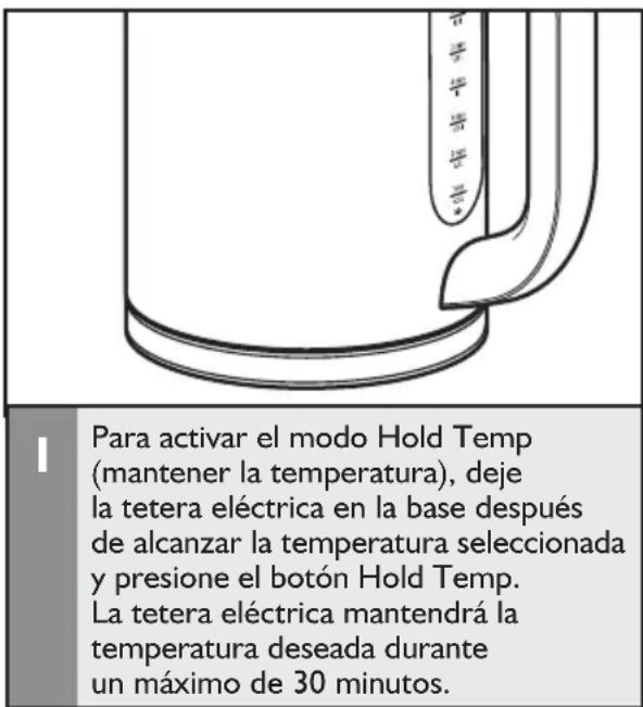KITCHENAID KEK1722QG - Uso del modo Hold Temp (mantener la temperatura) - 1