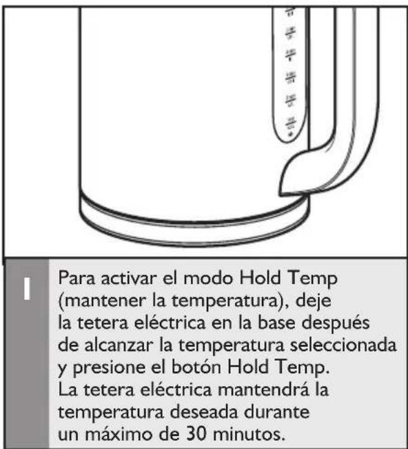 KITCHENAID KEK1722ER - Uso del modo Hold Temp (mantener la temperatura) - 1