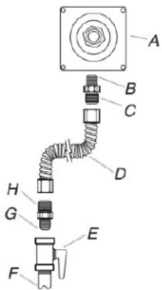 KITCHENAID KFGD500EBL - Typical flexible connection - 1
