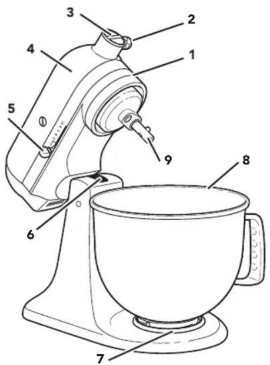 KITCHENAID KSM155GBSP - PIÈCES ET CARACTÉRISTIQUES - 1