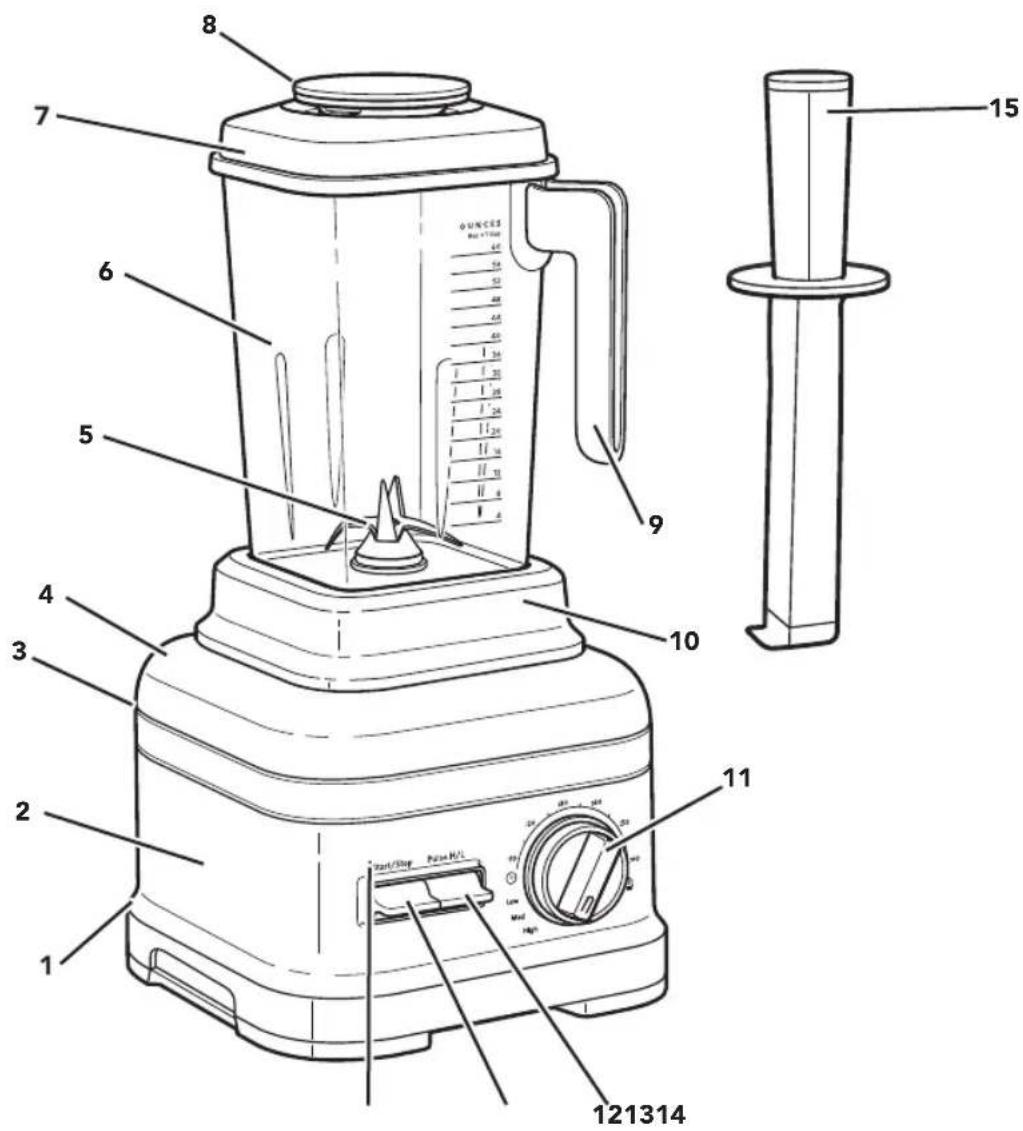 KITCHENAID KSBC1B0BM - PIEZAS Y CARACTERÍSTICAS - 1