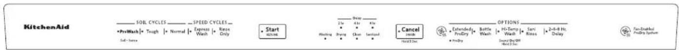KITCHENAID KDPE234GBS - Description des programmes et options - 1