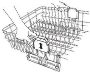 KITCHENAID KDPE234GBS - Pour abaisser le panier : - 1